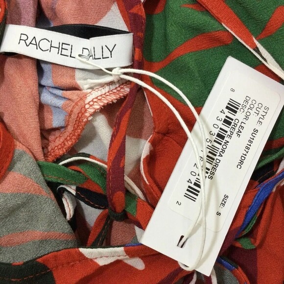 Rachel Pally Womens Crepe Spaghetti Strap Nora Dress Leaf Red Size Small NWT - Picture 6 of 6